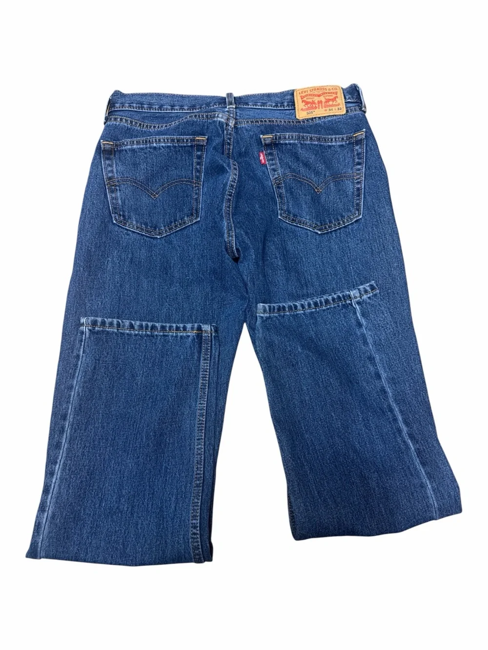 Levi’s 505 Regular Fit Jeans Men’s W34 L32 Blue Straight Leg Denim Classic